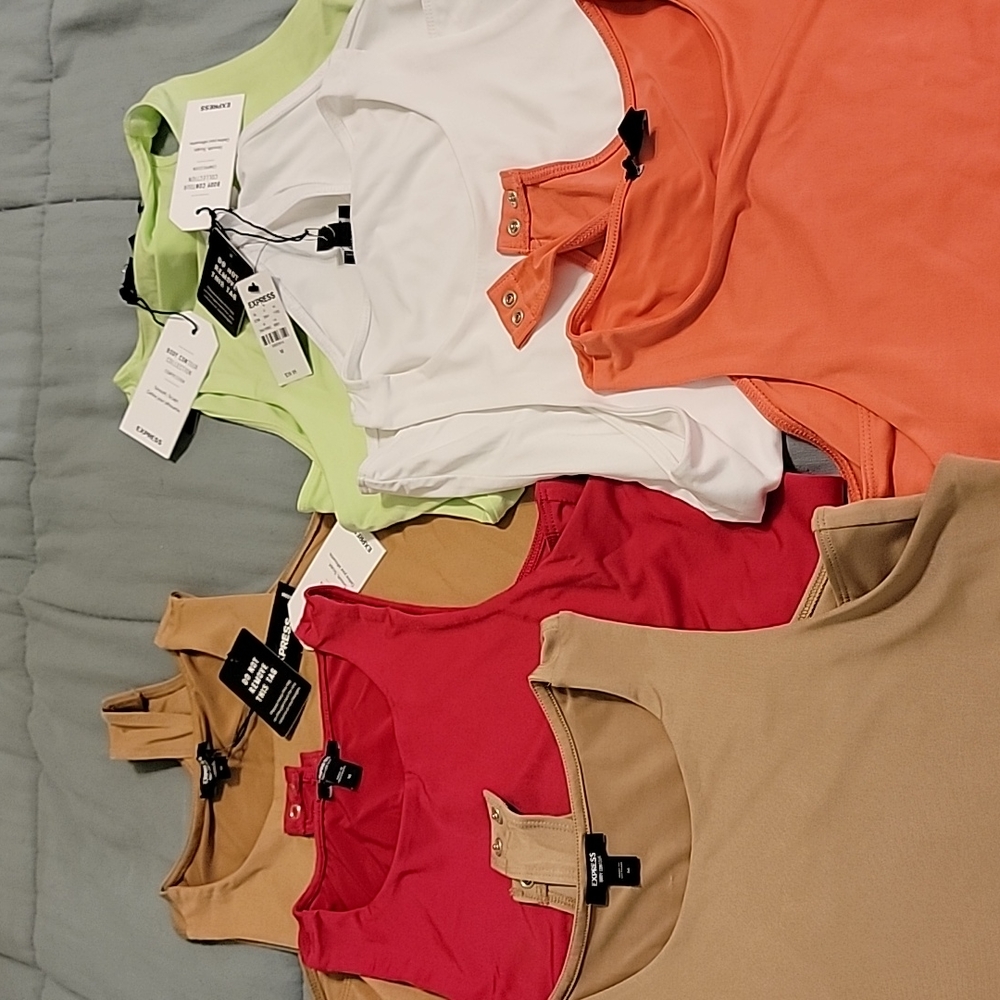 NWT Express Body Coutour high neck bodysuits ( All 6)